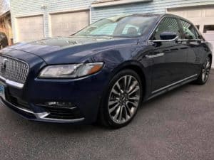 Blue Lincoln Professionally Detailed and Cleaned