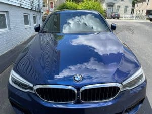 blue BMW with better than new paint correction